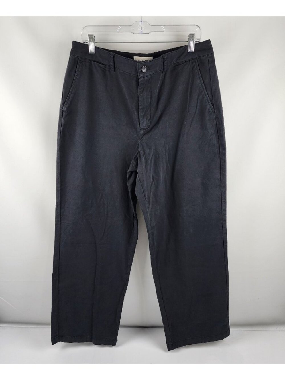 Alex Mill Womens 12 Washed Black Marci Trousers in Twill (34x29) NWT